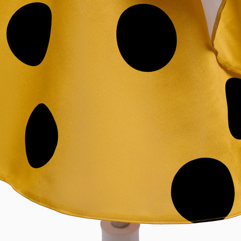 Girl's Wave Dot Vintage Dress Children's Princess Dress Dress